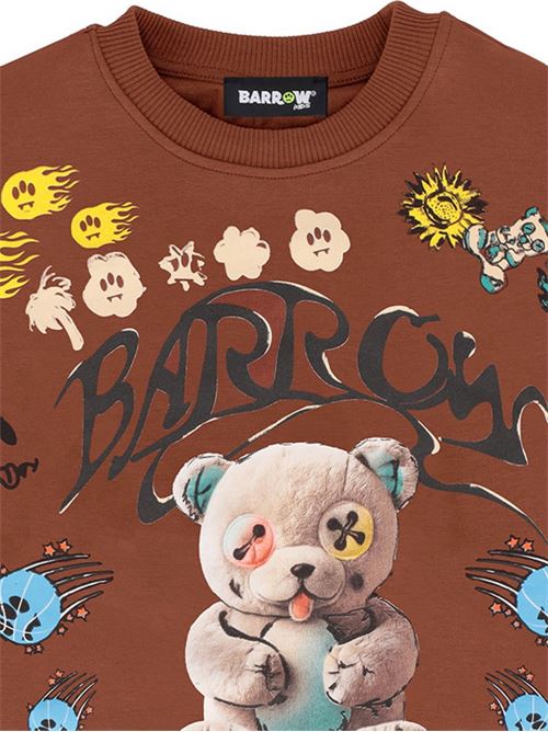 Felpa unisex Barrow Kids over cioccolato BARROW KIDS | JUSW078920
